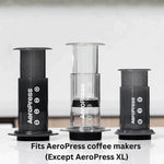 AeroPress Flow Control Filter Cap, Stainless Steel Filter, and Paper Micro-Filters Bundle